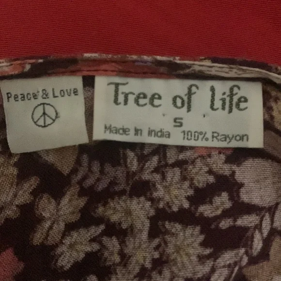 Tree of life florallong bell sleeve floral midi with lace insert in earthy tones - Picture 6 of 6